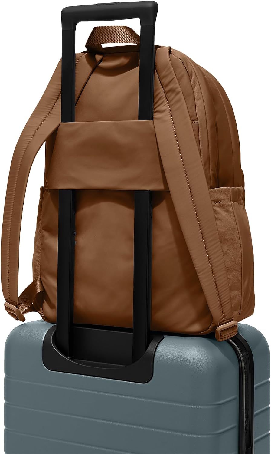 Away Large Featherlight Backpack - Lightweight Travel Backpack with Laptop Compartment, Two Water Bottle Pockets, Interior and Exterior Pockets - Fits Up to 16-Inch Laptops - Amaro Brown